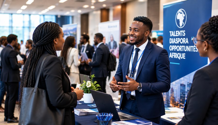 Rencontre entre talents de la diaspora lors d'un forum emploi